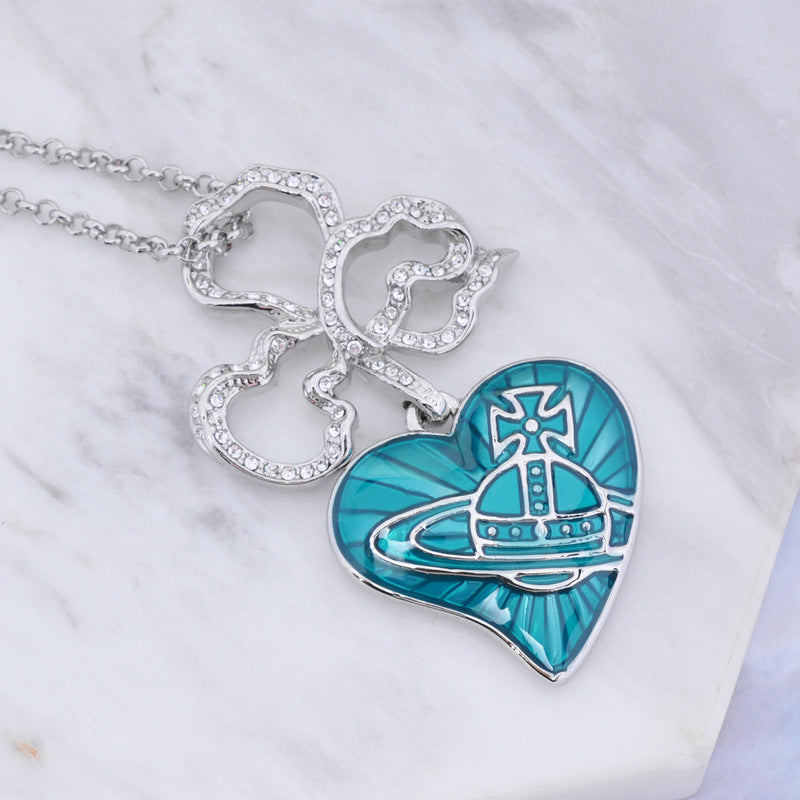 Vivienne Westwood love pendant necklace personality European and American punk
