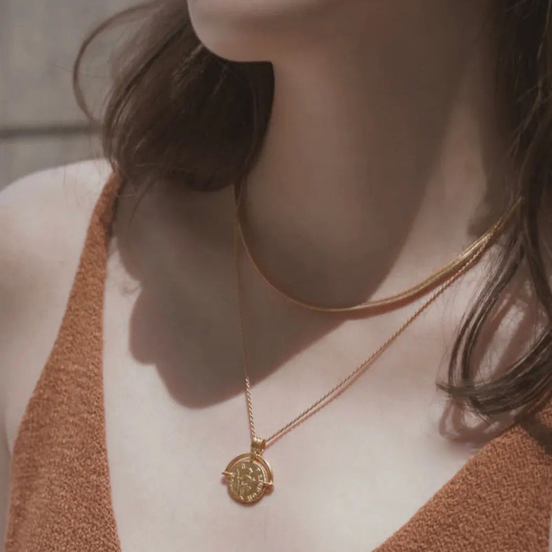 Vivienne Westwood vintage coin pendant necklace personality all-match punk