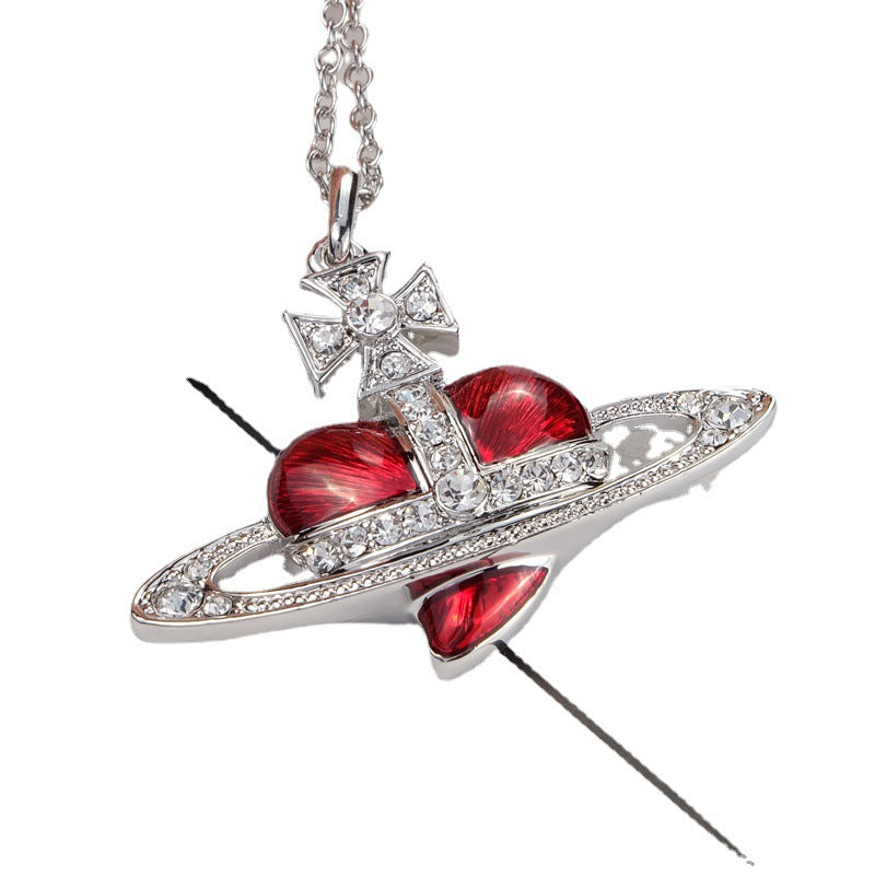 Vivienne Westwood large Love necklace pendant couple ins high sense