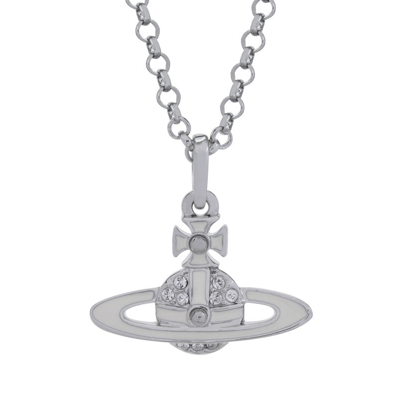 Vivienne Westwood flat paint necklace women's exquisite high-grade all-matching