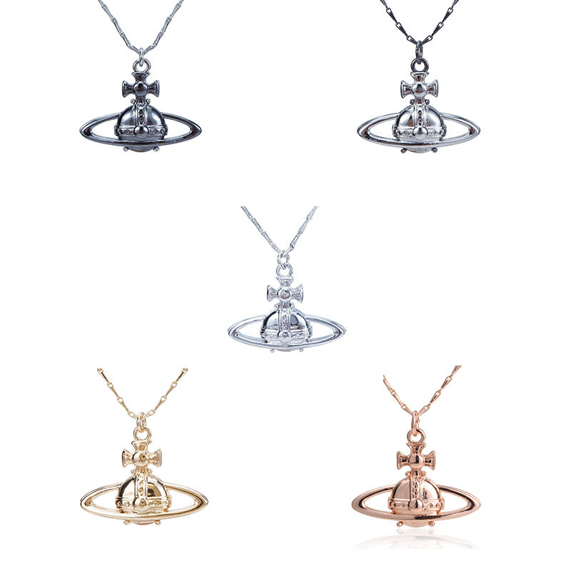 Vivienne Westwood front and rear two-color necklace niche European and American punk