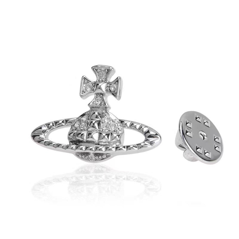 Vivienne Westwood full diamond paint punk mini delicate collar brooch exquisite
