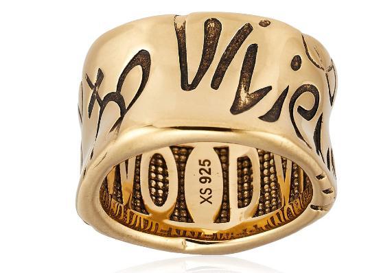 Vivienne Westwood punk irregular embossed ring personality European and American