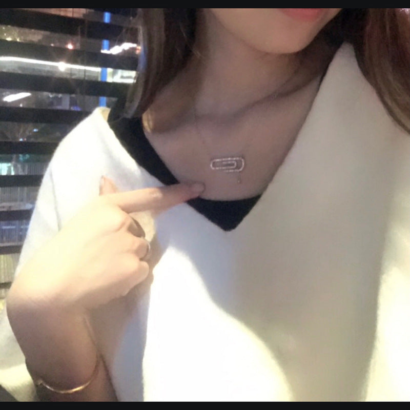 Vivienne Westwood inlaid back pin necklace pendant