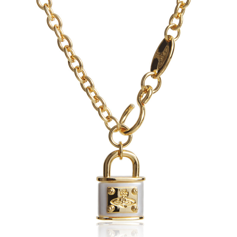Vivienne Westwood lock Head series pendant necklace for women
