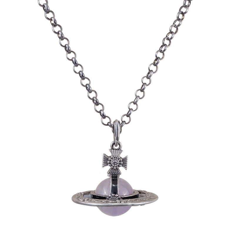 Vivienne Westwood Punk vintage engraving series personalized pendant necklace