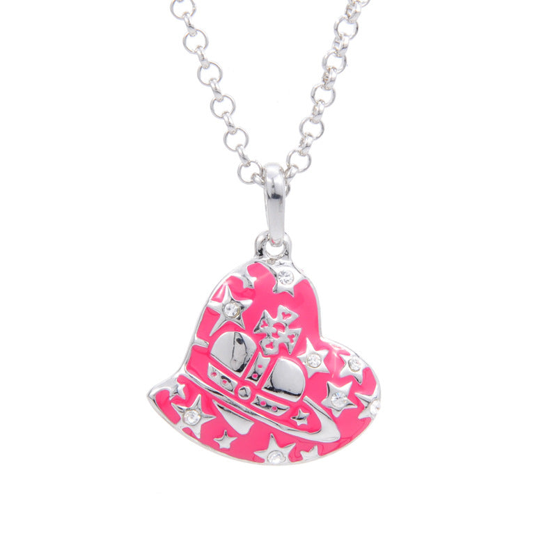 Vivienne Westwood love pendant necklace Starry Sky personality High sense