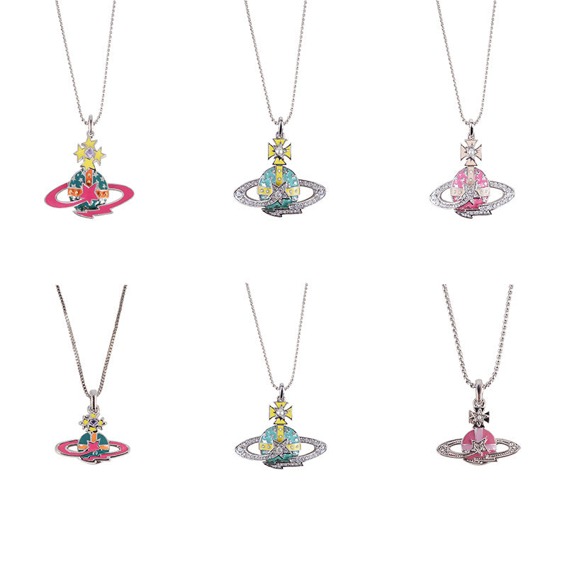 Vivienne Westwood meteor pendant necklace niche personality original design