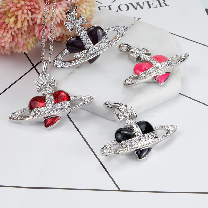 Vivienne Westwood large Love necklace pendant couple ins high sense