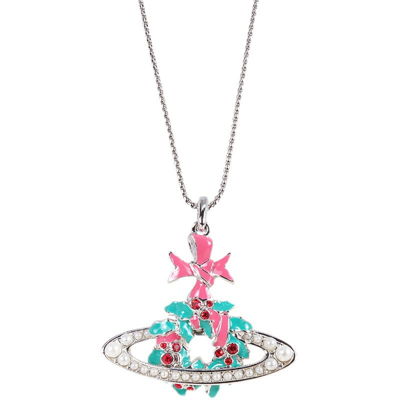 Vivienne Westwood Christmas limited series necklace pendant holiday gift ins