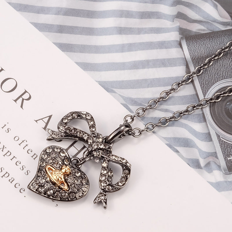Vivienne Westwood bow pendant necklace exquisite high-grade all-matching