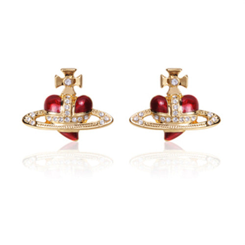 Vivienne Westwood classic love paint stud earrings