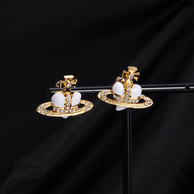 Vivienne Westwood classic love paint stud earrings