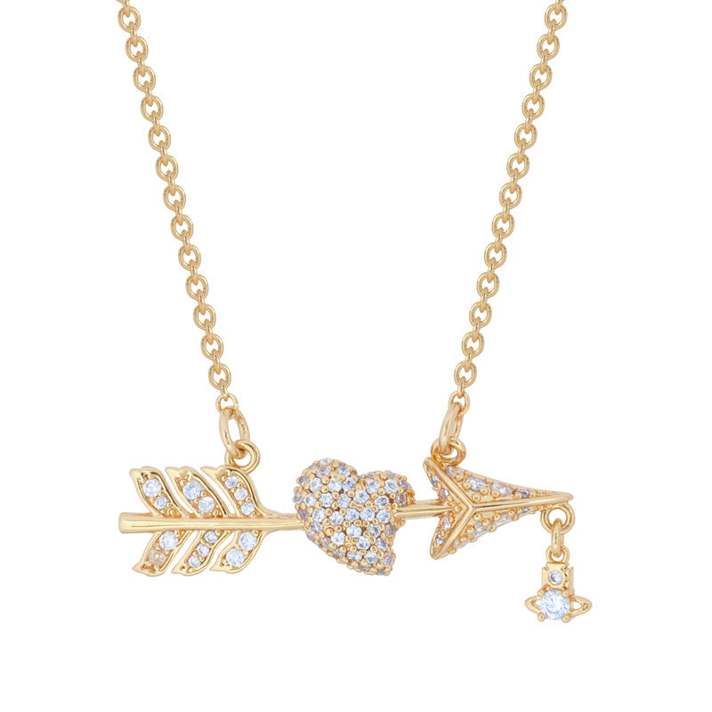 Vivienne Westwood arrow through heart pendant necklace premium exquisite and versatile