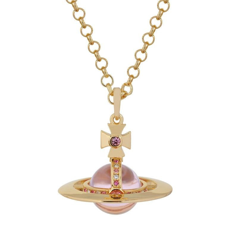 Vivienne Westwood large 20mm three-dimensional pendant sweater necklace European and American