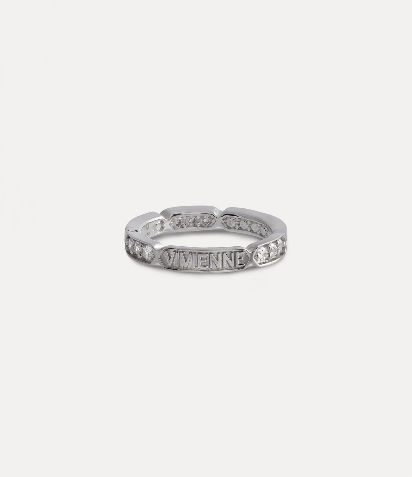 Vivienne Westwood THETIS ring silver stitching logo