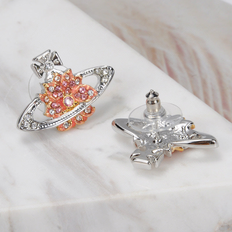Vivienne Westwood flower series exquisite fashion all-match advanced