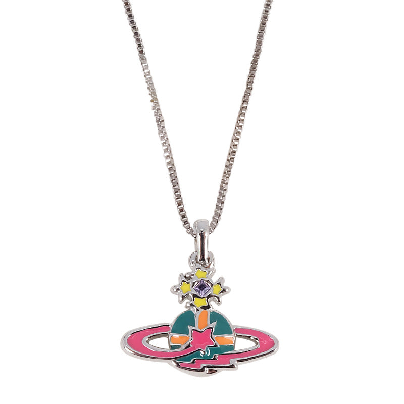 Vivienne Westwood meteor pendant necklace niche personality original design
