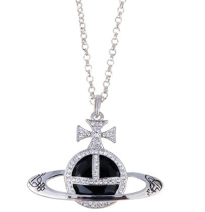 Vivienne Westwood shining big gem pendant necklace personalized European and American style