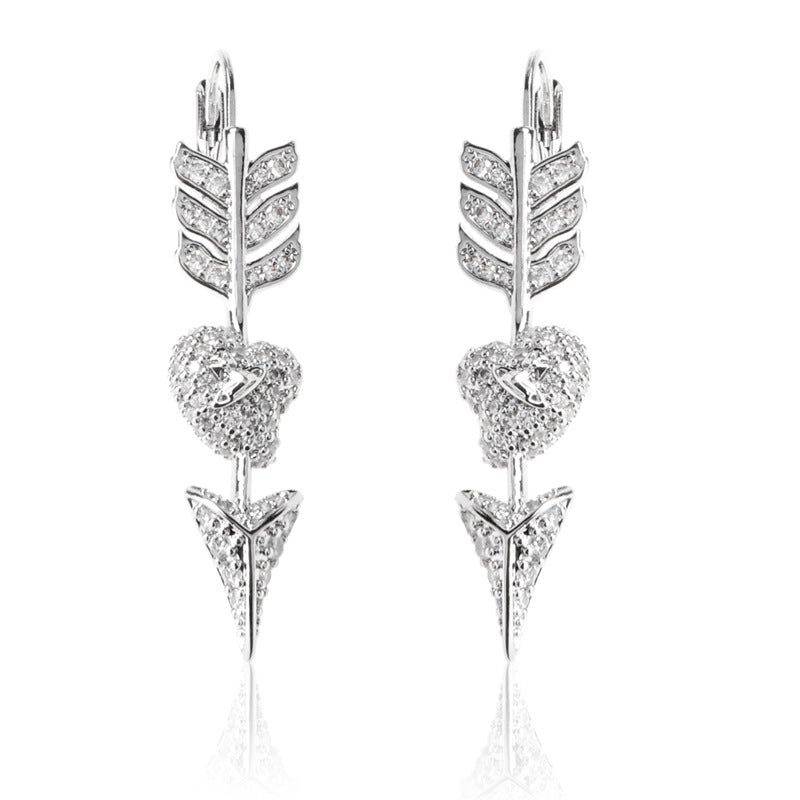 Vivienne Westwood ear studs the arrow of love full diamond earrings