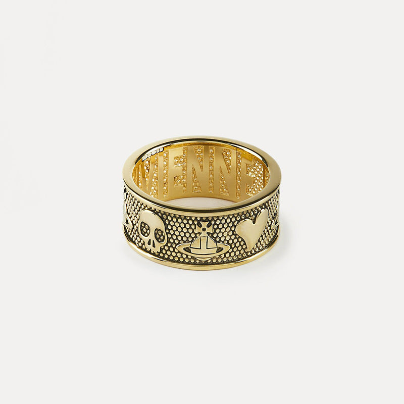 Vivienne Westwood skull ring love couple rings European and American style personality fashion