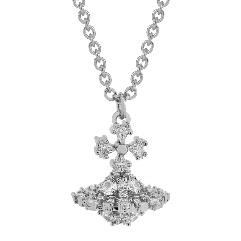 Vivienne Westwood European and American punk three-dimensional special-shaped stone necklace