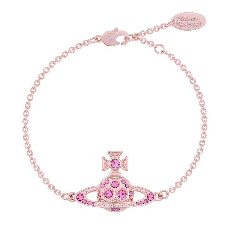 Vivienne Westwood honeycomb bracelet ins niche personality high-grade bracelet