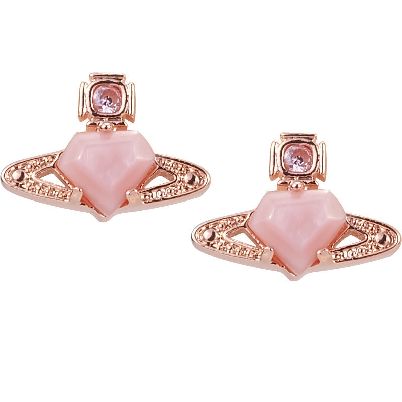 Vivienne Westwood cut gemstone earrings small exquisite and versatile earrings