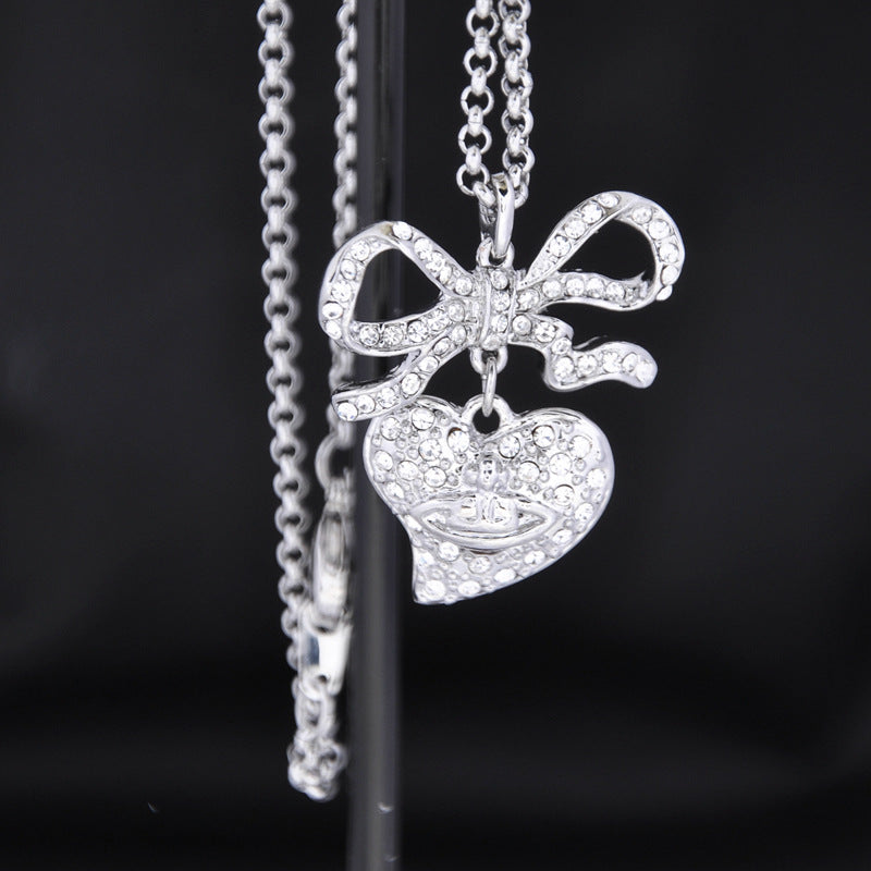 Vivienne Westwood romantic bow love pendant necklace