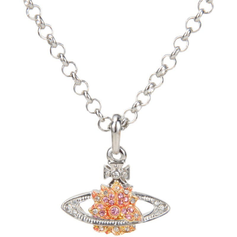 Vivienne Westwood Wildflower Series necklace pendant personalized graceful and wild