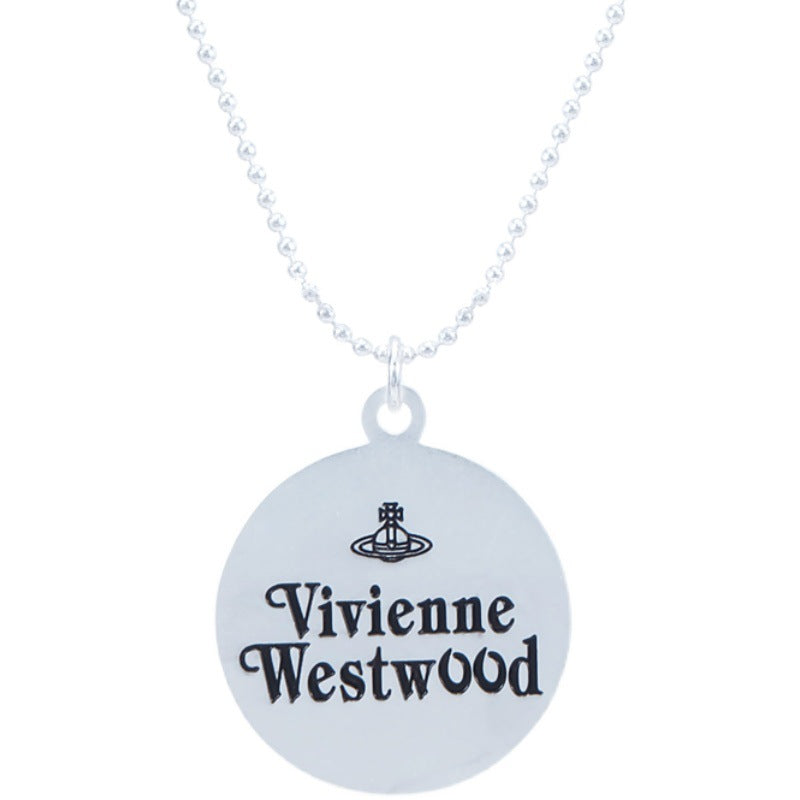 Vivienne Westwood round pendant necklace personality punk all-match