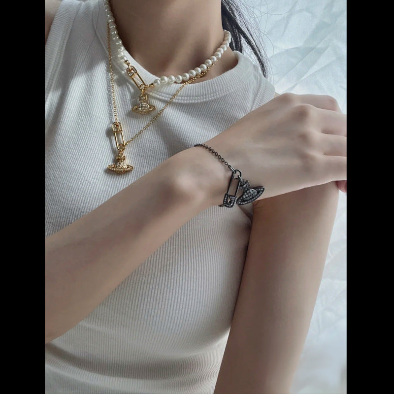 Vivienne Westwood 2020 PIN series bracelet women's exquisite high-grade all-matching