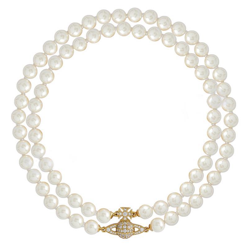 Vivienne Westwood GRAZIELLA double-layer pearl necklace Japanese and Korean stars same style