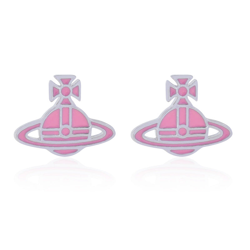 Vivienne Westwood flat paint stud earrings for women