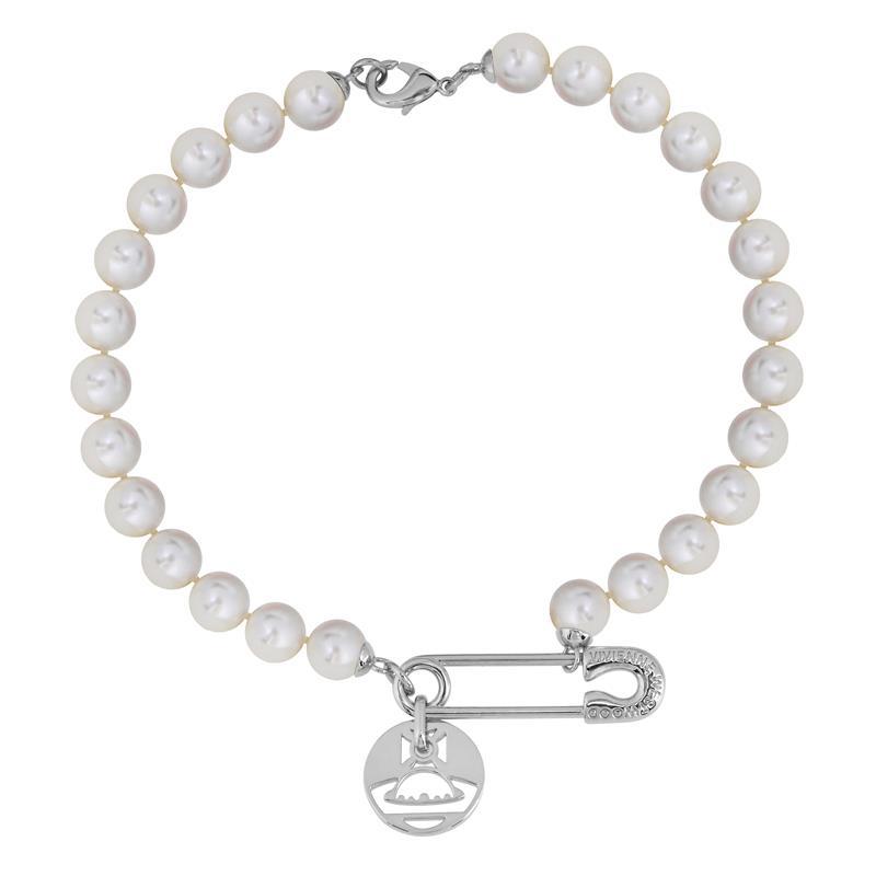 Vivienne Westwood IMOGENE pin round big pearl necklace European and American punk