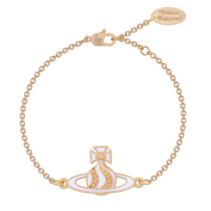 Vivienne Westwood twisted cream paint bracelet High sense