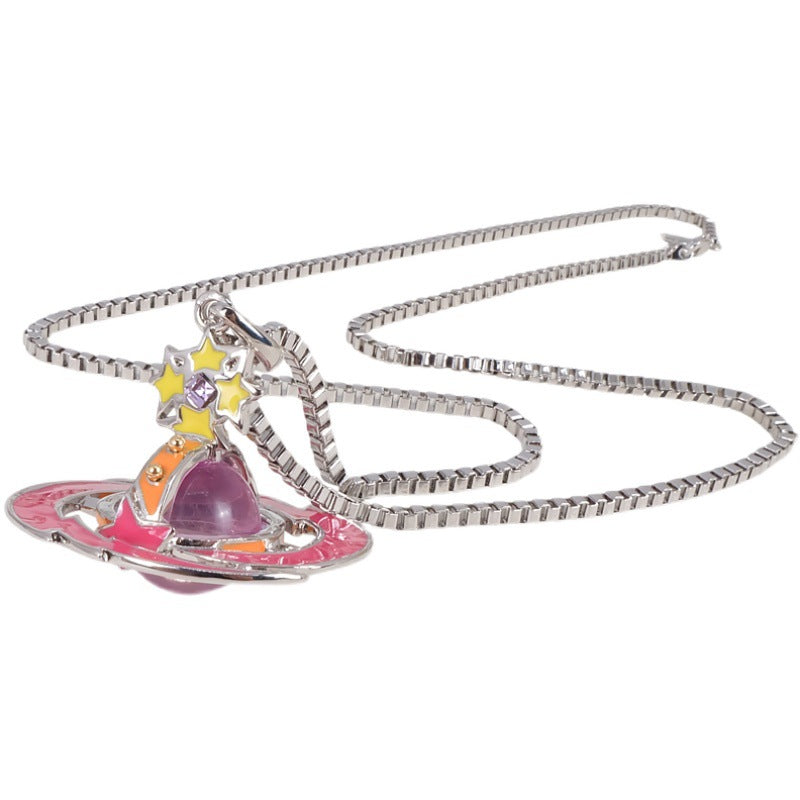 Vivienne Westwood meteor three-dimensional pendant necklace personality European and American friends