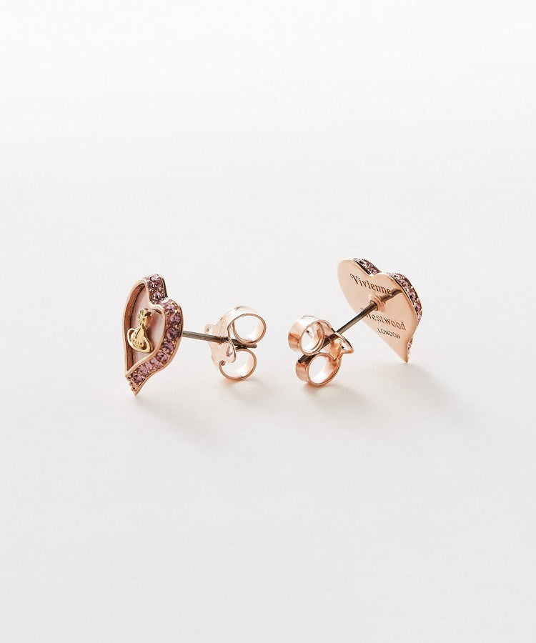 Vivienne Westwood love fritillary ear studs sweet style delicate earrings trendy