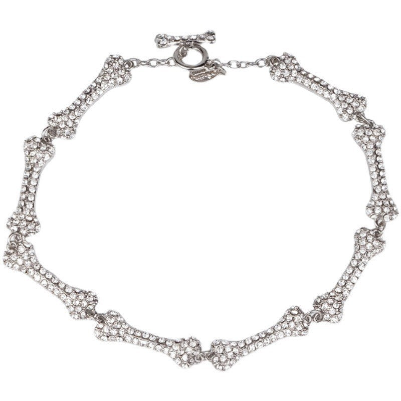 Vivienne Westwood eight bones full diamond necklace light luxury high-end sense