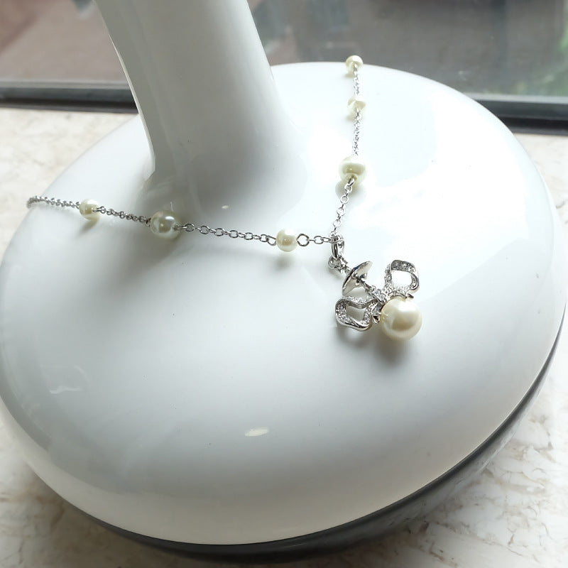Vivienne Westwood bow pendant necklace for women delicate indie