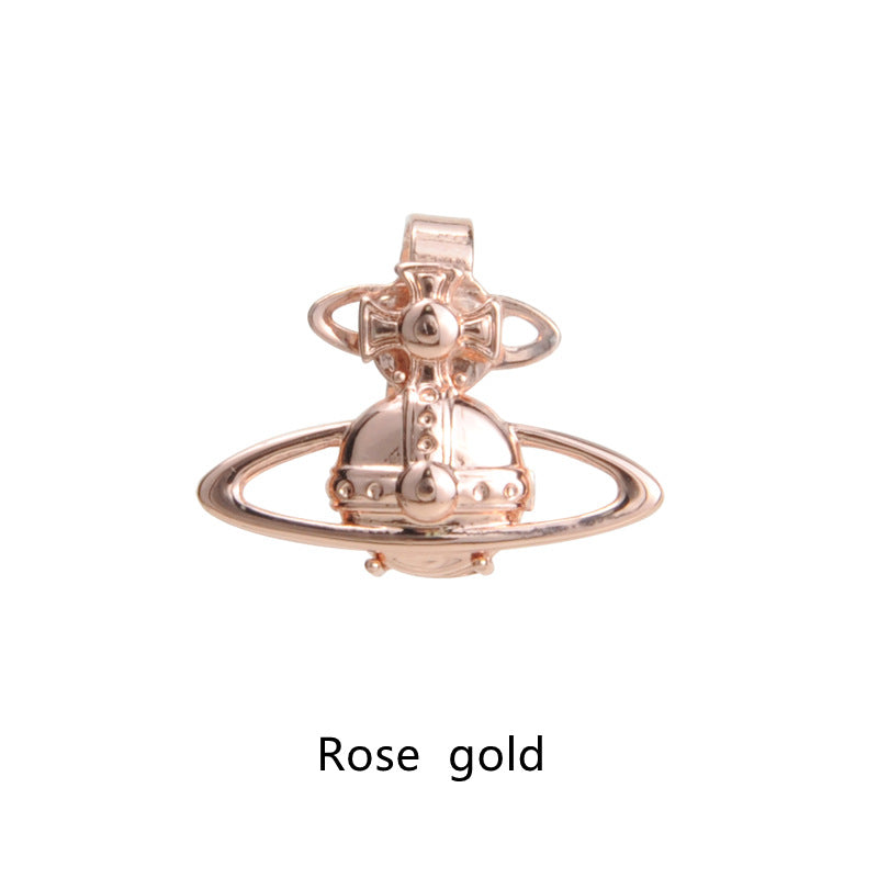 Vivienne Westwood double-sided color matching simple stud earrings