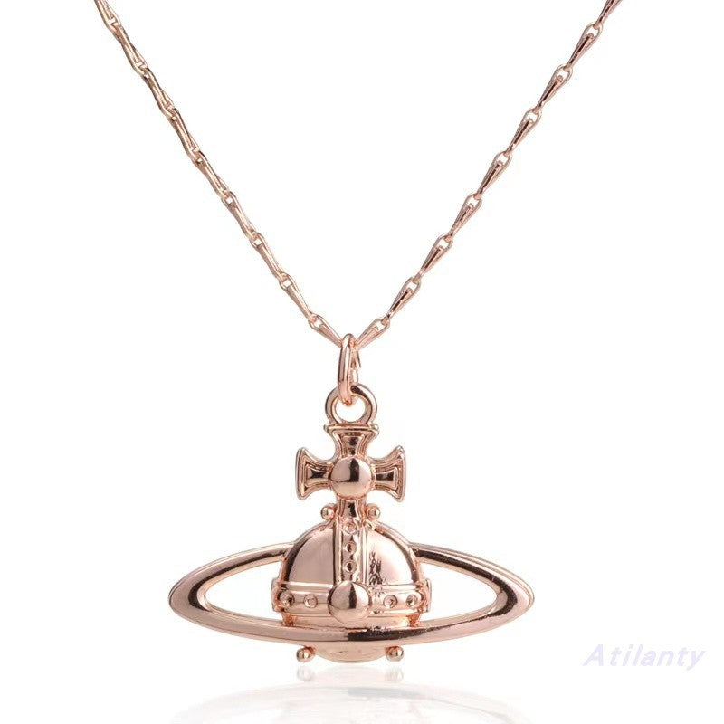 Vivienne Westwood front and rear two-color necklace niche European and American punk
