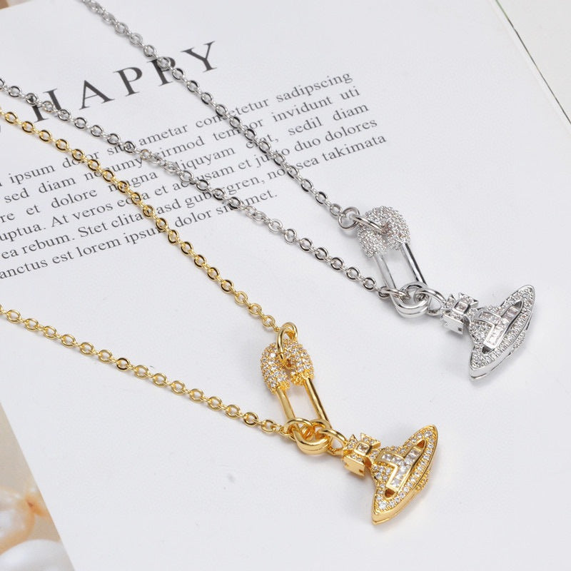 Vivienne Westwood 2022 Cross version pin necklace pendant