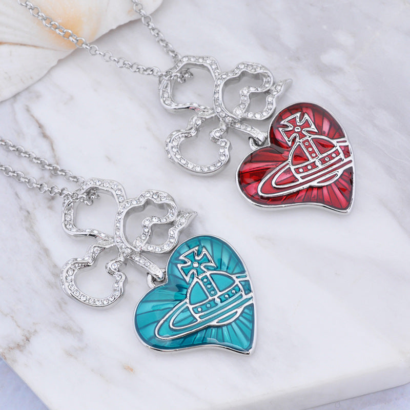 Vivienne Westwood love pendant necklace personality European and American punk