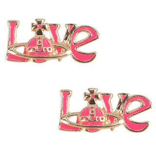 Vivienne Westwood paint LOVE alphabet letter earrings European and American punk