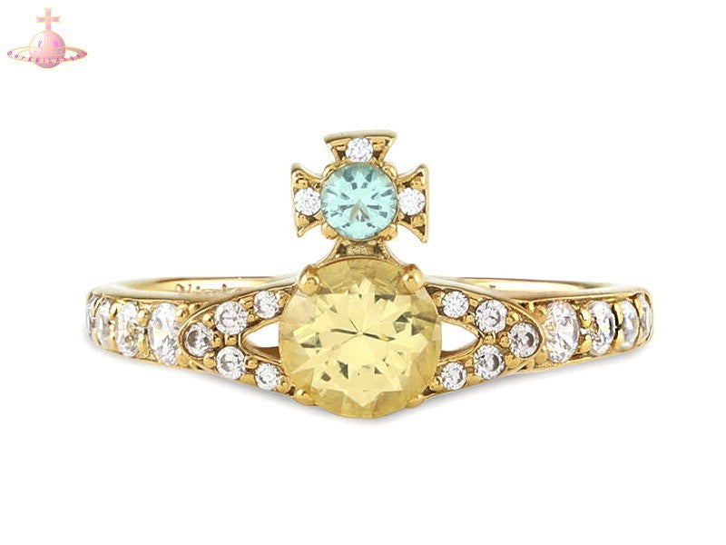 Vivienne Westwood ISMENE full diamond ring ins style advanced sense