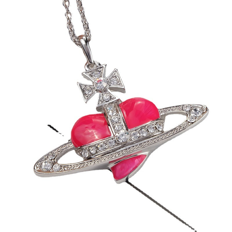 Vivienne Westwood large Love necklace pendant couple ins high sense