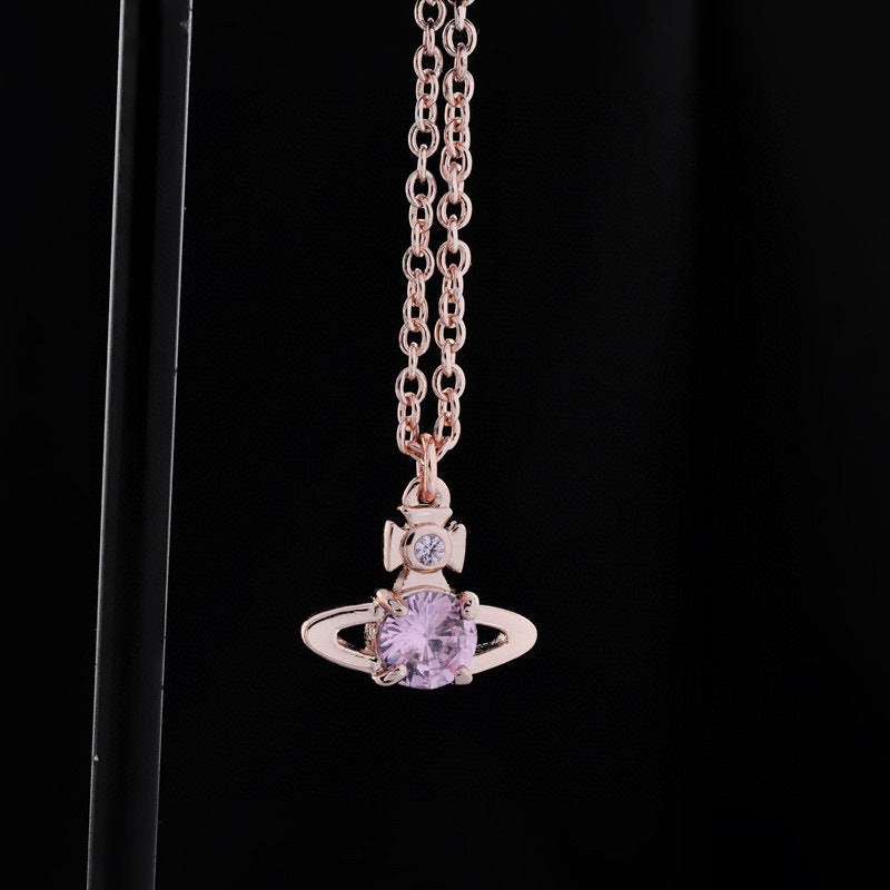 Vivienne Westwood four-claw zircon pendant necklace