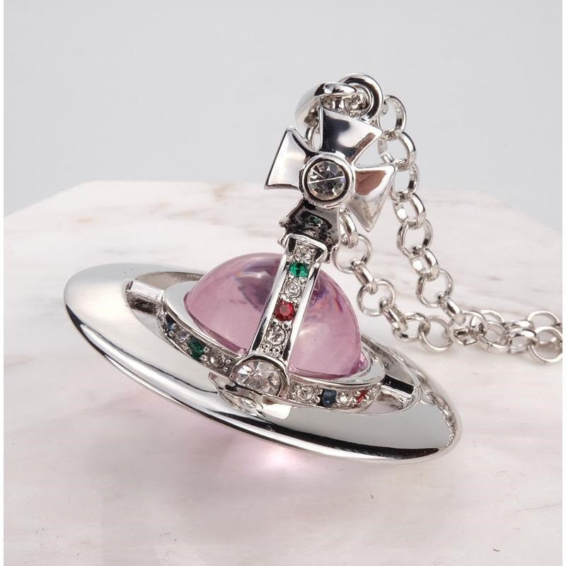 Vivienne Westwood large 20mm three-dimensional pendant sweater necklace European and American