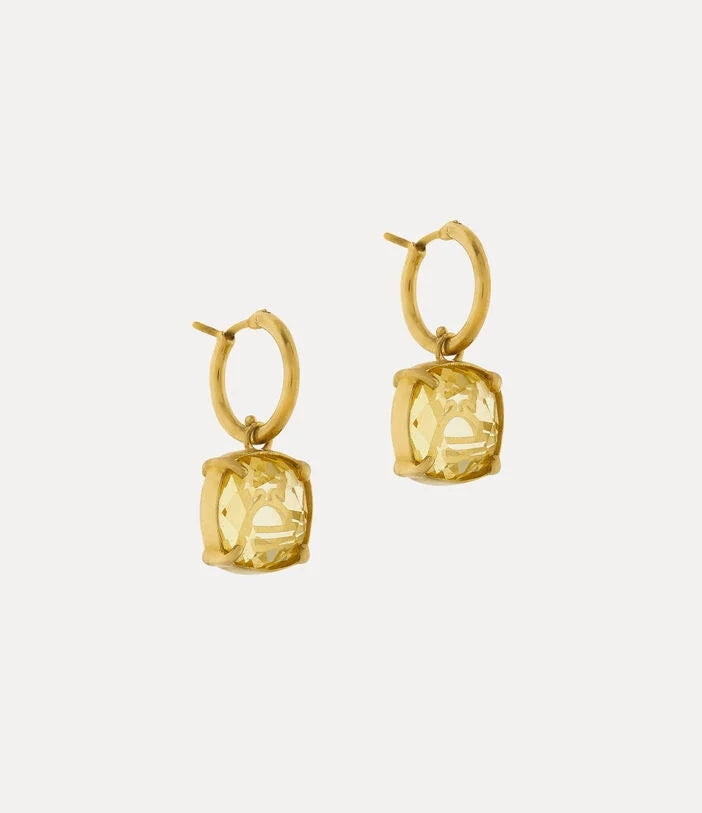 Vivienne Westwood polina amethyst Saturn earrings 2022 autumn and winter New